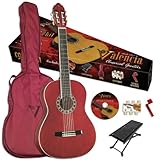 Valencia VG-CG1KR 1/2 size Classical Guitar, High Gloss Red Finish