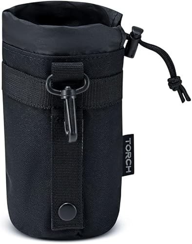 Miniatura 2 de Antorcha MOLLE Portabidón Resistente al Agua Utilidad Diaria EDC Gear Negro