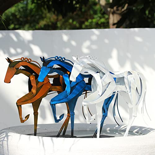 Sunblogs Art Custom Handmade Horse Statue – Customized Metal Horse Sculpture – Choose Your Favorite Colors – Personalized Handicraft Gifts - Special Artwork For Family & Friends (Pure White) #TOP2