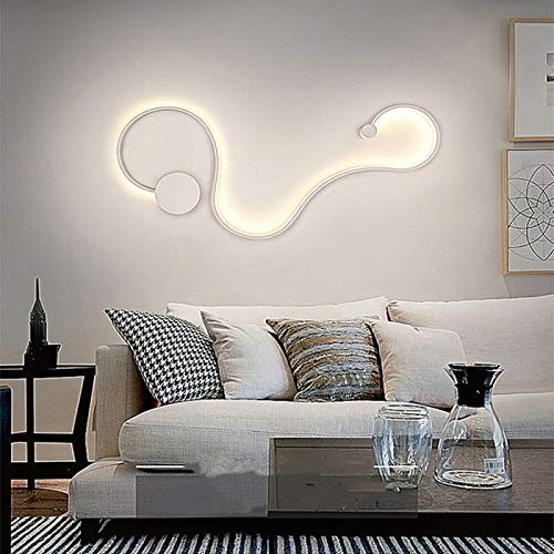 UNIVERSO Applique Design Moderno da Parete, Lampada Snake Curvo LED 20W, Regolazione della Luce da 3000K a 6500k, 1000 Lumen, LED CCT, Ideale per Salone, Camera Letto, Albergo, Studio, Ufficio, B&B
