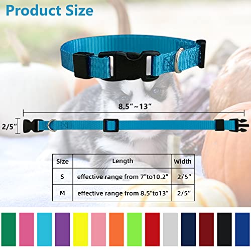 Puppy Id Collar -Identification Adjustable Collars For Newborn Dog Cat, Super Soft Nylon Safety Puppy Whelping Litter Collars For Newborn Pets With Record Keeping Charts (Release Buckle/ M) #TOP4
