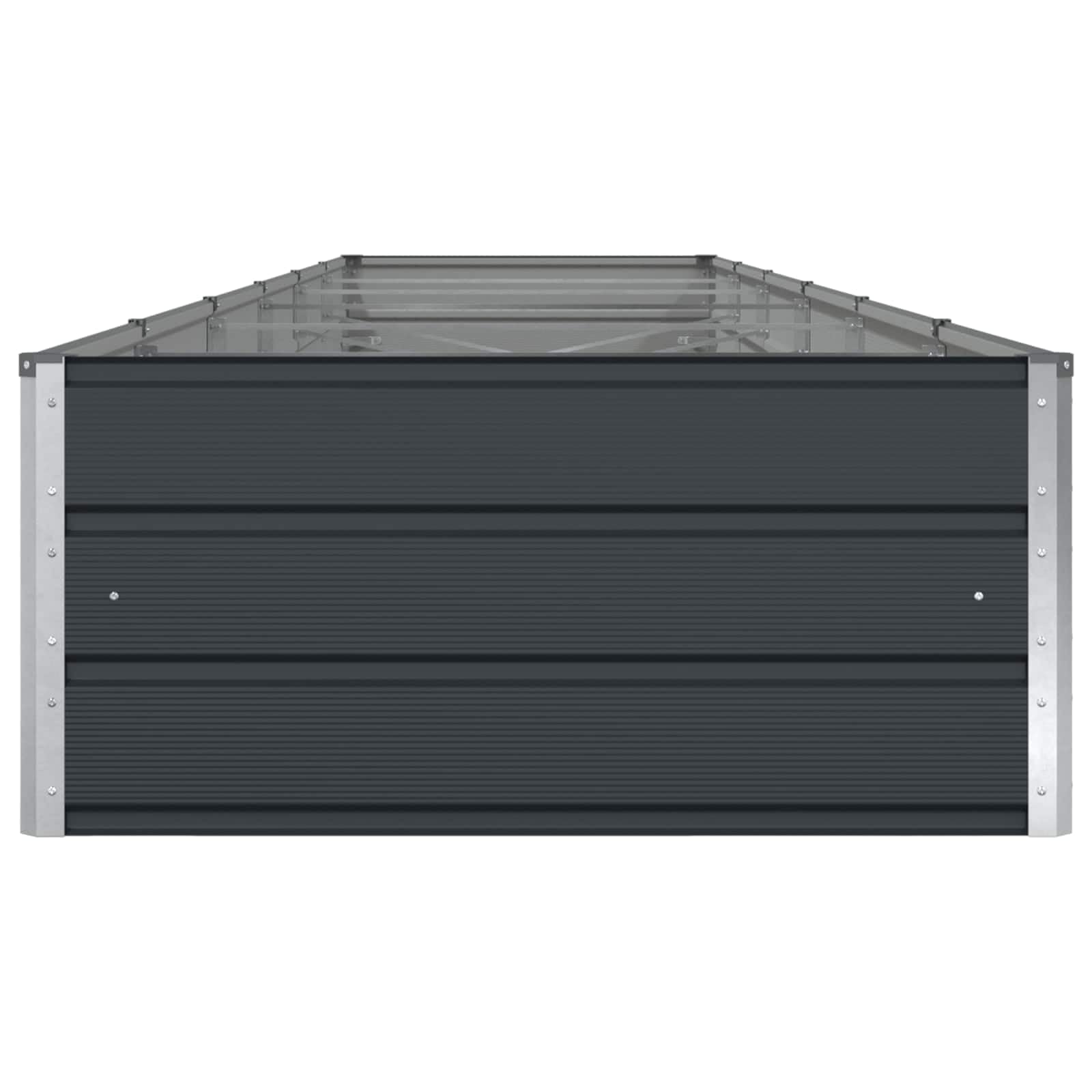 vidaXL Donica Antracyt 580 x 100 x 45 cm Stal Galwanizowana, Donice do ogrodu i na taras, metalowe pojemniki, odporne na warunki, nowoczesne i solidne