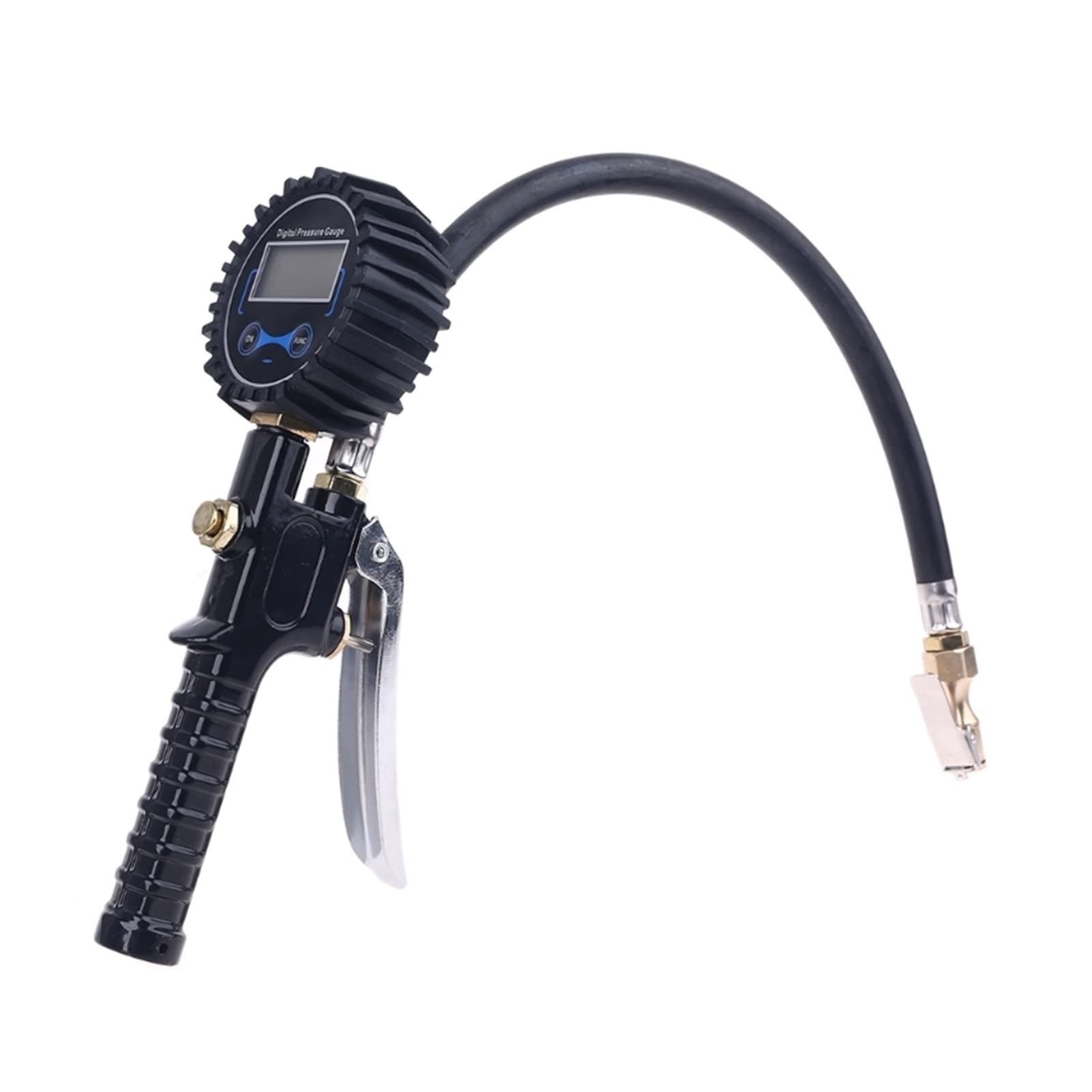 Tyre Pressure Gauge, Tire Pressure Gauge, 200 PSI Air Chuck, Digital Inflator with 1/4" for Car Motorcycle Bike Vehicles
