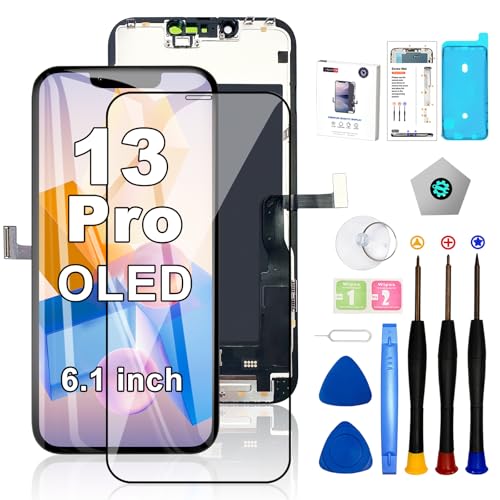 EFAITHFIX iPhone 13 Pro �X�N���[�������pOLED [LCD�ł͂���܂���] 6.1�C���`�f�B�X�v���C 3D �^�b�`�X�N���[�� FHD �f�W�^�C�U�[ �A�Z���u�� A2483 A2636 A2638 A2639 A2640 �C���c�[���t