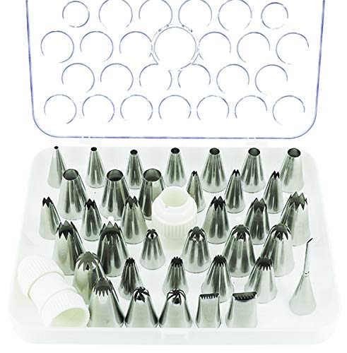 Boite 36 douilles inox pour glaçage gâteau macaron et poche à douille