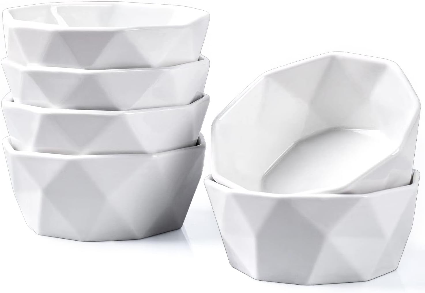 Geometric Porcelain Ramekins