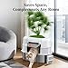 Chumajor XXL Stainless Steel Corner Cat Litter Box with Lid, Enclosed Hidden Plant Litter Box with Artificial Plant, Easy-Clean Covered Decorative Litter Box for Large Cats, White