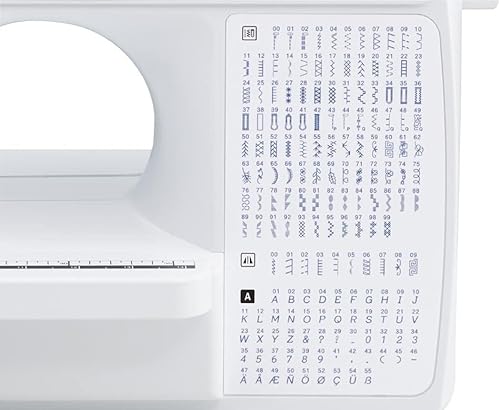 Miniatura 9 de Brother - Máquina de coser y confección de edredones computarizada 165 puntos integrados pantalla LCD mesa ancha 8 prensatelas incluidos color blanco