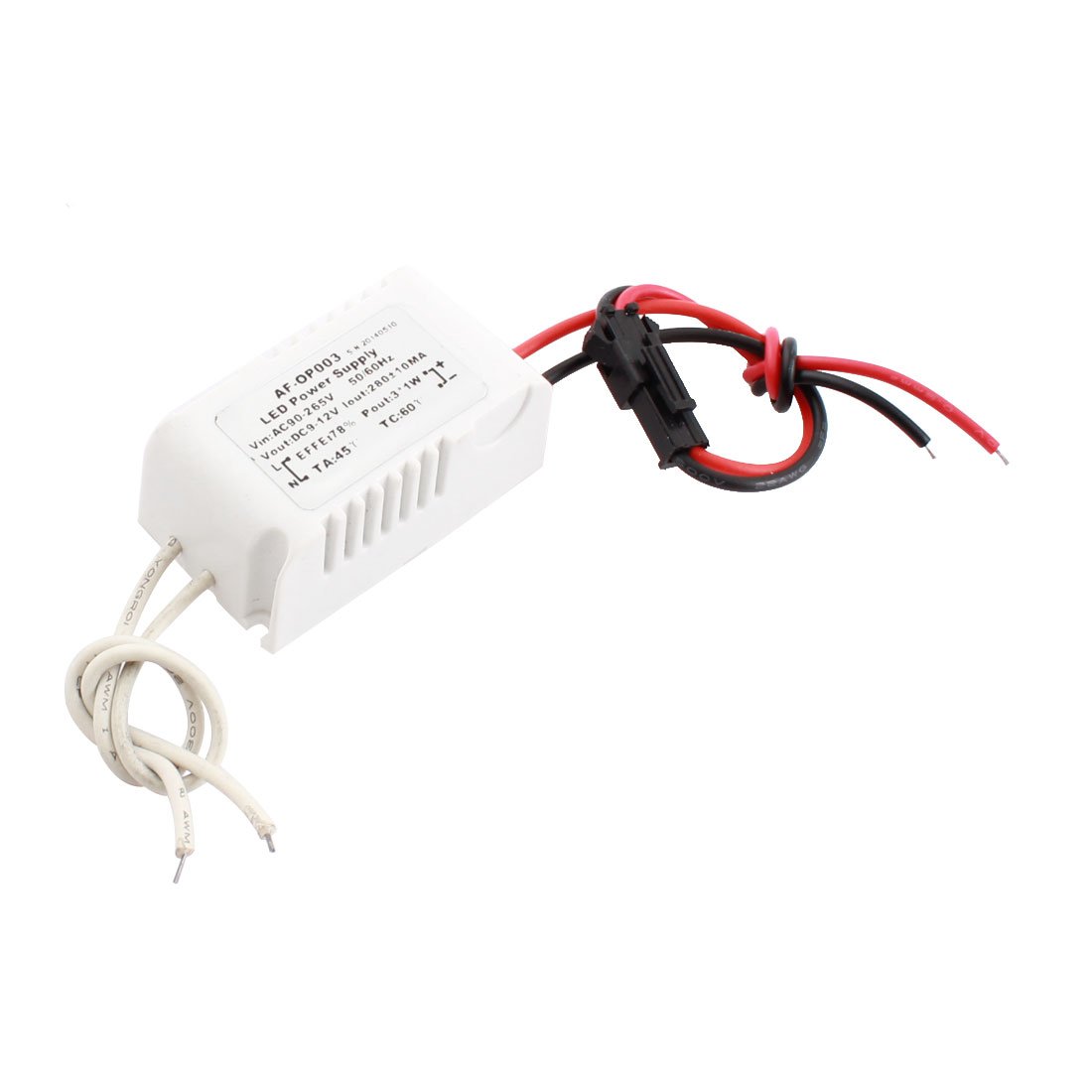 Pilote LED transformateur AC90-265V vers DC9-12V 280mA pour boîtier 3x1W