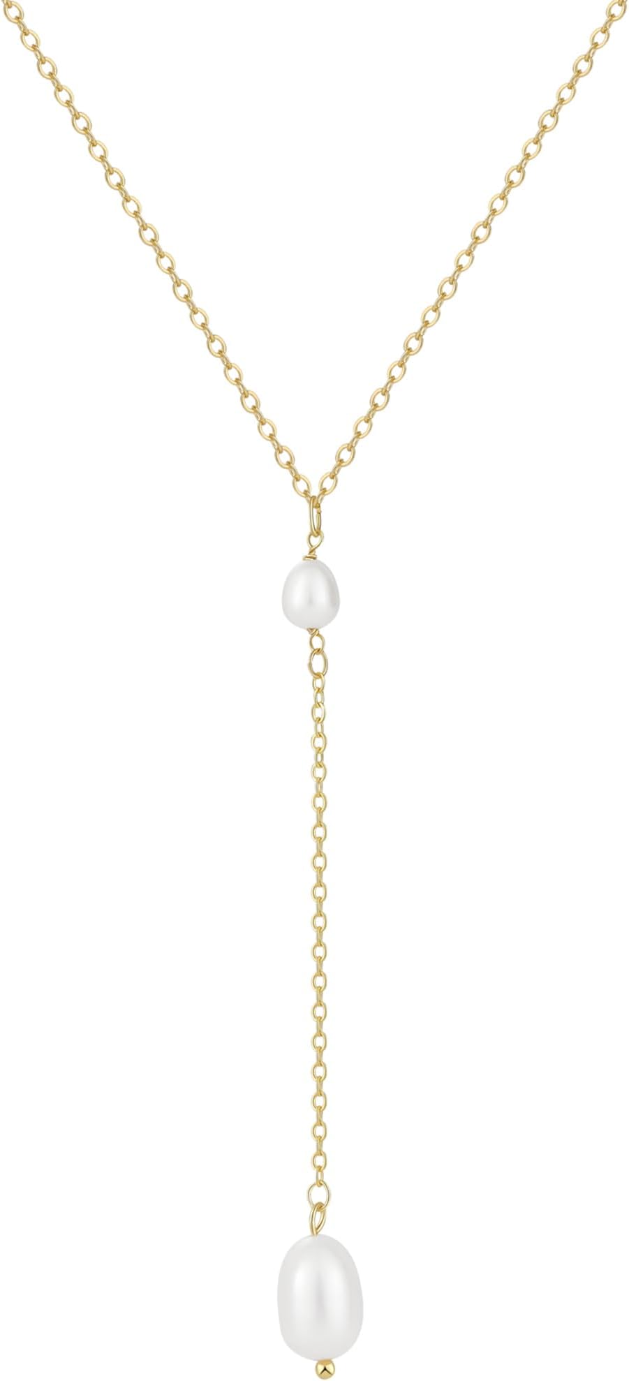 14K Gold Plated Zircon Y Lariat Necklaces Long Drop CZ Pendant Y Necklace for Women Dainty Diamond Chain Necklace Fashion Jewelry