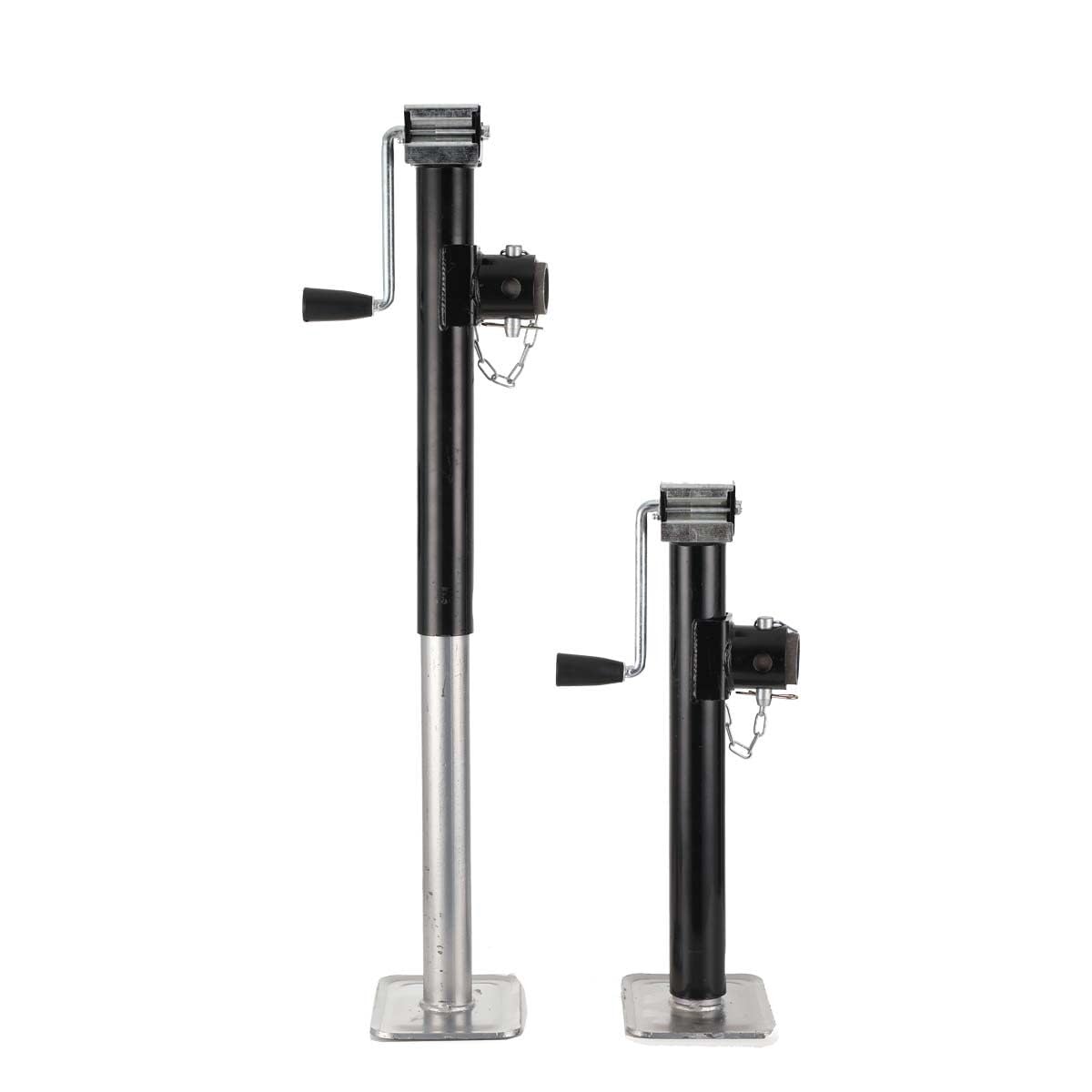 2Pcs Piedini di Sostegno con Manovella 800 kg, Stabilizzatore Jack Telescopico Set di Cavalletti da 2 Pezzi per Roulotte Rimorchio di Parcheggio Altezza Regolabile 360-730mm
