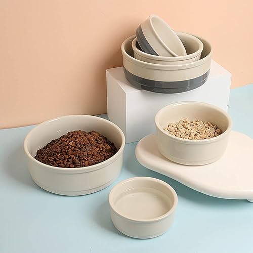 Miniatura 4 de Sweejar Cuencos de cerámica para perros, plato de comida para perros pequeños y gatos, cuenco de porcelana resistente para alimentos enlatados y