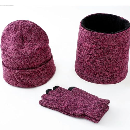 Set de gorro bufanda y guantes térmicos para proteger el cuello y manos del frío 4