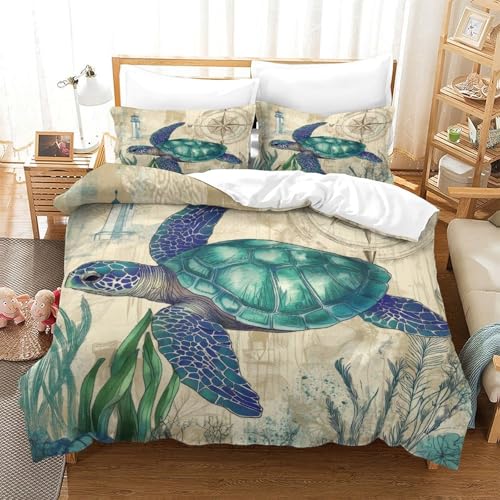 Housse de couette tortue 3D pour décorer la chambre d'un garçon ou ado - 3