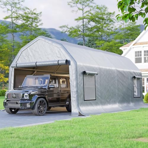 AMERLIFE 12' x 24' Enclosed Carport, Heavy Duty Garage with
