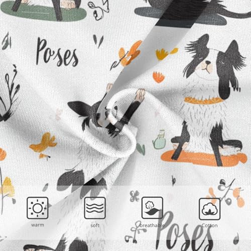 Wusikd Border Collies Doing Yoga Girls' Underwear Cotton Girls Briefs Soft Toddler Underwear 2T3