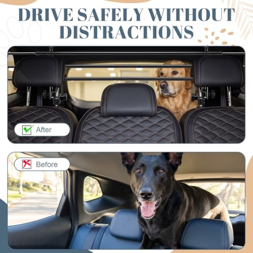 Eccliy Adjustable Dog Car Barrier for SUV, Vehicle, Trucks, Universal-fit Guard Gate Travel Barrier Large Size Dogs, Heavy Duty Carbon Steel Pet Divider for Cargo Area 32" to 55" Width by Eccliy - Used condition - Image 5