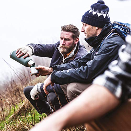 Stanley Adventure Stainless Steel Vacuum Bottle 0.73L / 25OZ Hammertone Green – Termo de Acero Inoxidable Sin BPA - Mantiene Frío o Calor 20 Horas - Tapa Doble Que Sirve de Taza