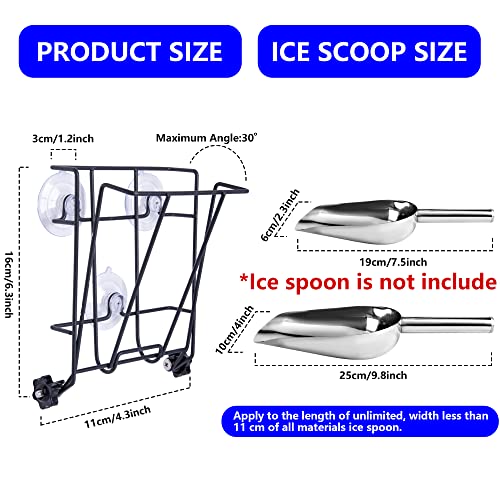 Image of TOCCYARD Ice Scoop Holder Foldable, Metal Heavy Duty Ice Maker Scoop Holder for Ice Maker Kitchen Freezer Bar Party Wedding, Large Capacity, Easy Clean (Standard)