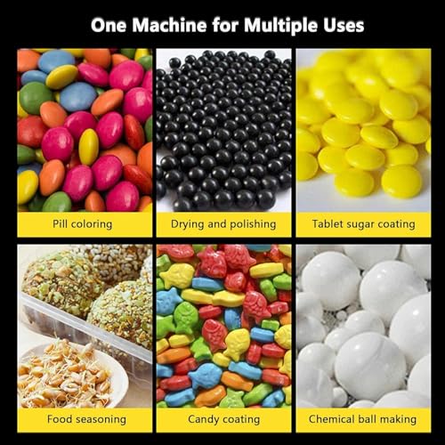 YAOYIM Sugar coating machine, stainless steel coating sugar ball coating dryer, candy coating machine, small commercial mini chocolate traying machine, 110V, 220v