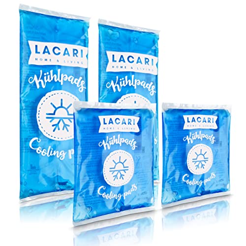 LACARI Compresas fría y caliente de gel 6pc | Almohadillas de refrigeración en 3 tamaños | Compresas múltiples pequeños y grandes para primeros auxilios y niños | Bolsa de frío de gel