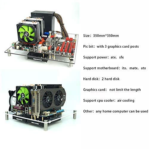 Diy Acrylic Glass Gaming Computer Case Chassis Open Frame Panoramic Viewing Creative Personality Atx Transparent Chassis Test Bench #TOP2