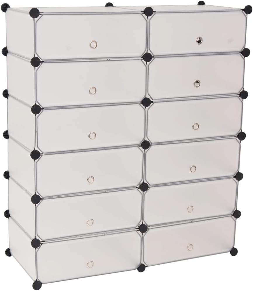 Shoe Organizer White Plastic Panels, Steel Frame, Home & Garden, Household Supplies, Storage & Organisation, Clothing & Wardrobe Storage, Shoe Racks & Organisers, 244921