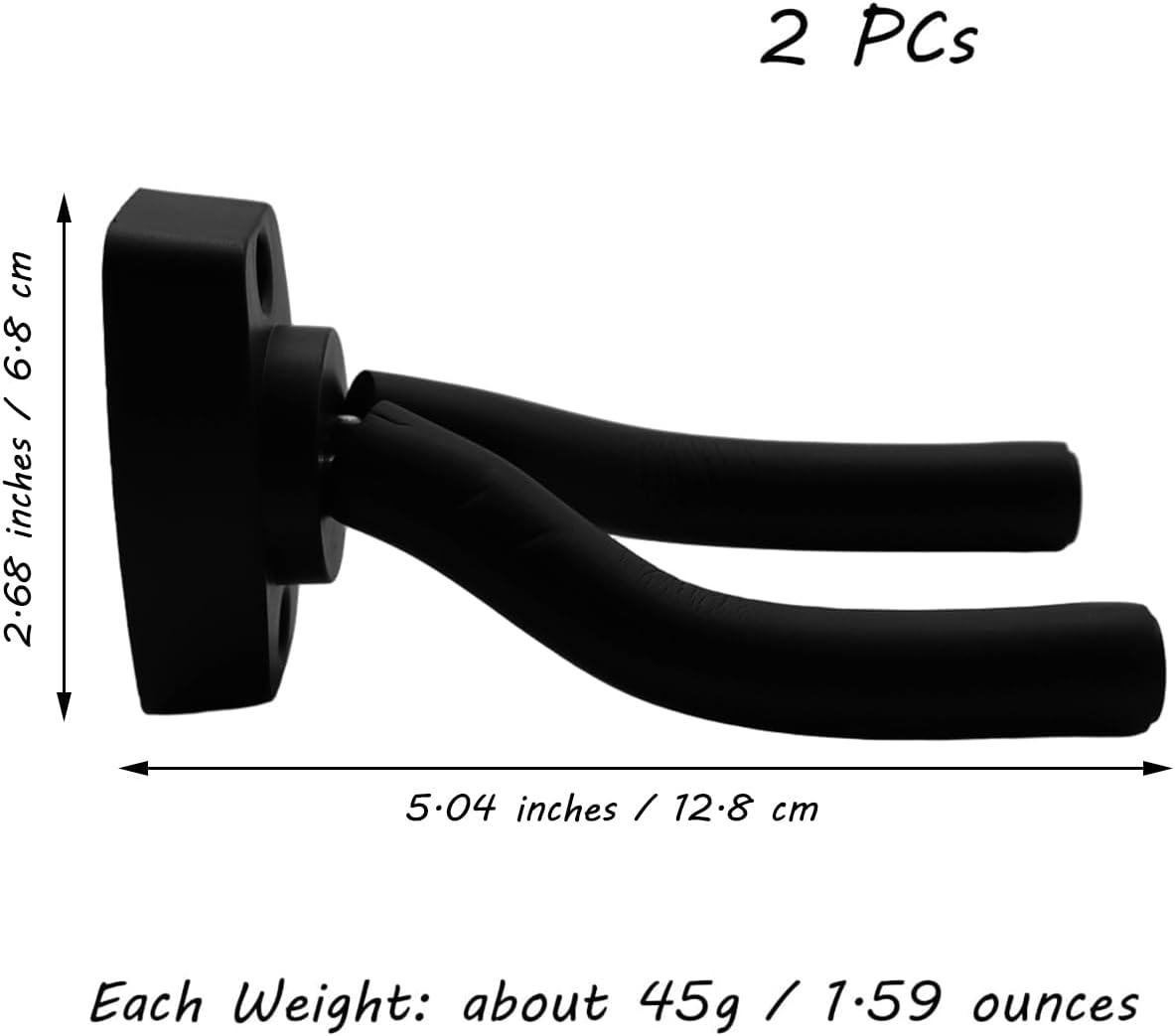 Guitar Wall Hanger Stands Ukulele Wall Mount 2 Pack Violin Hook Keep Holder Display Rack Bracket for Most Guitar Bass Accessories thumbnail