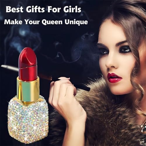 Encendedor portátil metálico recargable con diseño de lápiz labial miniatura 5