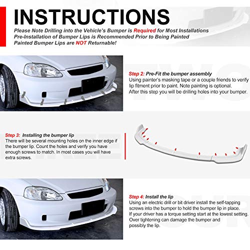 3Pcs Carbon Fiber Look Front Bumper Lip Spoiler Wing Body Kit Compatible with Subaru BRZ 17-20