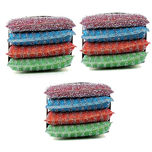 LIAOTI Kitchen Scrubbing Sponges Heavy Duty Non-Scratch Scrubbing Cleaner Sponges Assorted Colors 12Pack