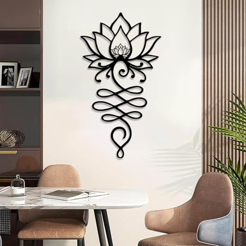 Décoration murale en métal lotus pour rompre la monotonie des murs