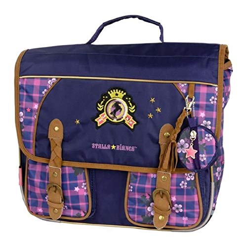 Cartable Cheval Stalla Bianca 38 CM Haut de Gamme Violet