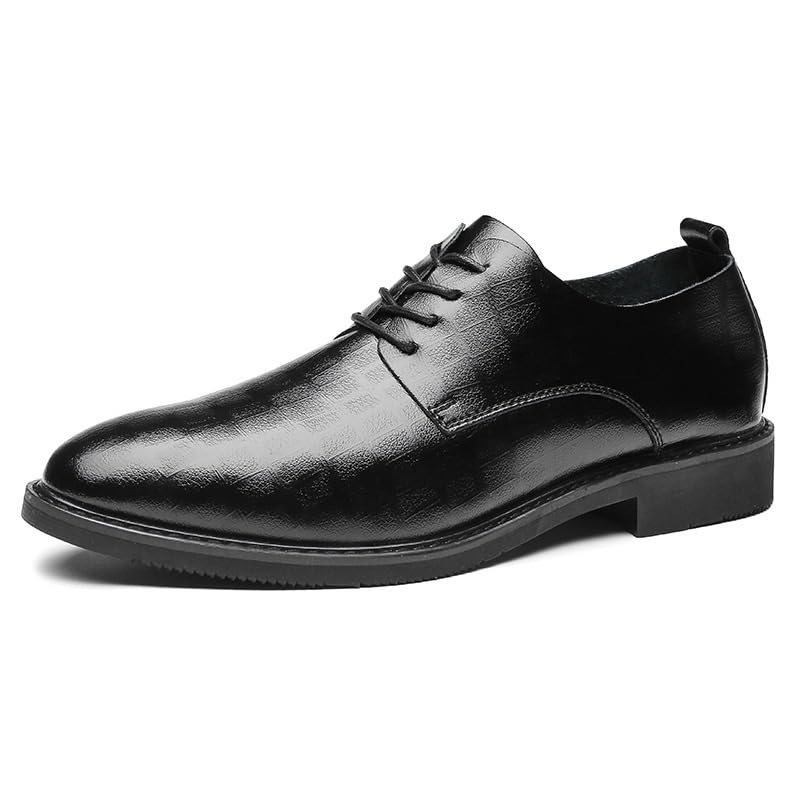 Mens Patent Leather Wingtip Brogue Oxfords Fashion Classic Pointed Toe Lace Up Wing Tips Carved Business Dress Derby