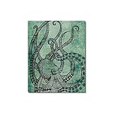 Custom Beautiful Modern Art Abstract Painting Octopus Canvas Print 16" x 20" Inch, Stretched and Fra