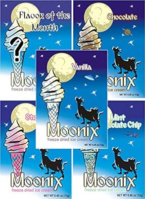 Moonix Freeze Dried Ice Cream VARIETY 5ct (Best Sellers Prime)