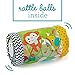 Infantino Jungle Peek & Roll - Encourages Crawling, Inflatable Activity Toy with Bouncing Balls Inside, Fun & Friendly Animal Characters, Helps Gross Motor Skill Development, for Babies 6M+