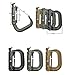 6 PCS Grimloc Molle Carabiner D Locking Ring Mount D-Ring Clip Snap Hook Buckle