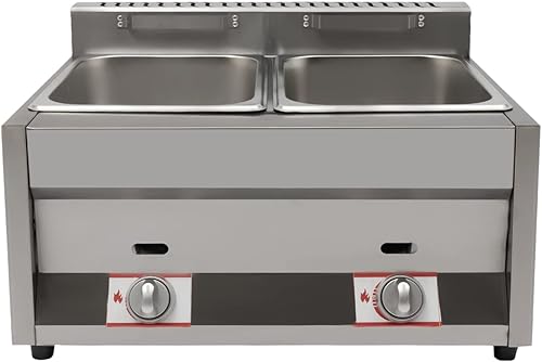 Miniatura 9 de Freidora comercial de gas de encimera de 12L, GLP de propano, calentador de alimentos de acero inoxidable para supermercados, hoteles, comedores,