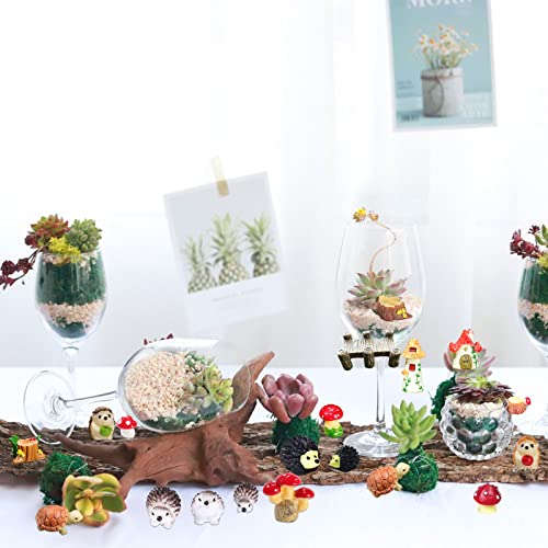Belleangle 20 Pcs Miniature Fairy Garden Accessories, Fairy Outdoor Garden Animals Figurines, Resin Micro Landscape Ornaments For Bonsai Craft Decor Garden Diy Kit #TOP5