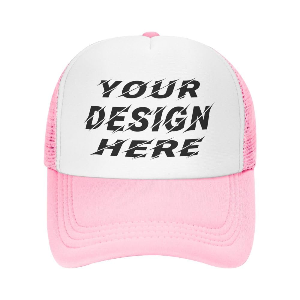 KYZMZC Custom Hats Personalized Hat Add Picture, Text and Logo to Design Your own hat Pink
