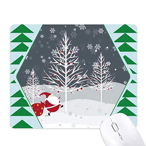 Tapis de souris sapin de Noël et flocon de neige en caoutchouc antidérapant