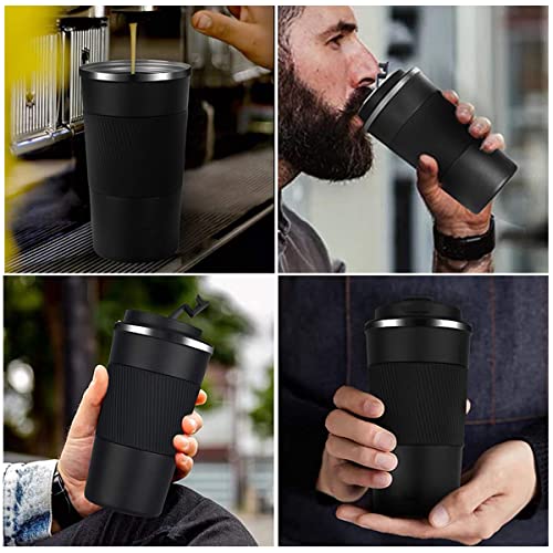 Garrafa Térmica De Aço Inoxidável Portátil Copo Com Bolsa 1000ML/1500ML (11000ML Preto)