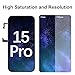 for iPhone 15 Pro Screen Replacement with Earpiece Flex Cable Proximity Sensor 3D Touch LCD Front Screen Display Frame Digitizer Full Assembly Repair Tool Kit A3102 A2848 A3101 A3104 6.1 inch
