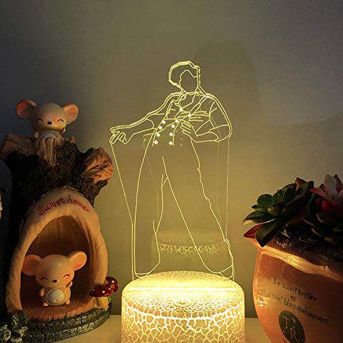 Lámpara de mesa 3D LED con control táctil y remoto miniatura 6