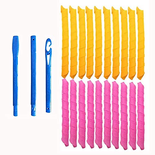 20 Stuks Haarkrulspelden Geen warmte, Haarkrulspelden Rollers Grip, Krullen Stylingkit, Hoed Haarkrulspelden Lang haar, Klein krullend haarartefact dat eenvoudig en gemakkelijk te gebruiken is