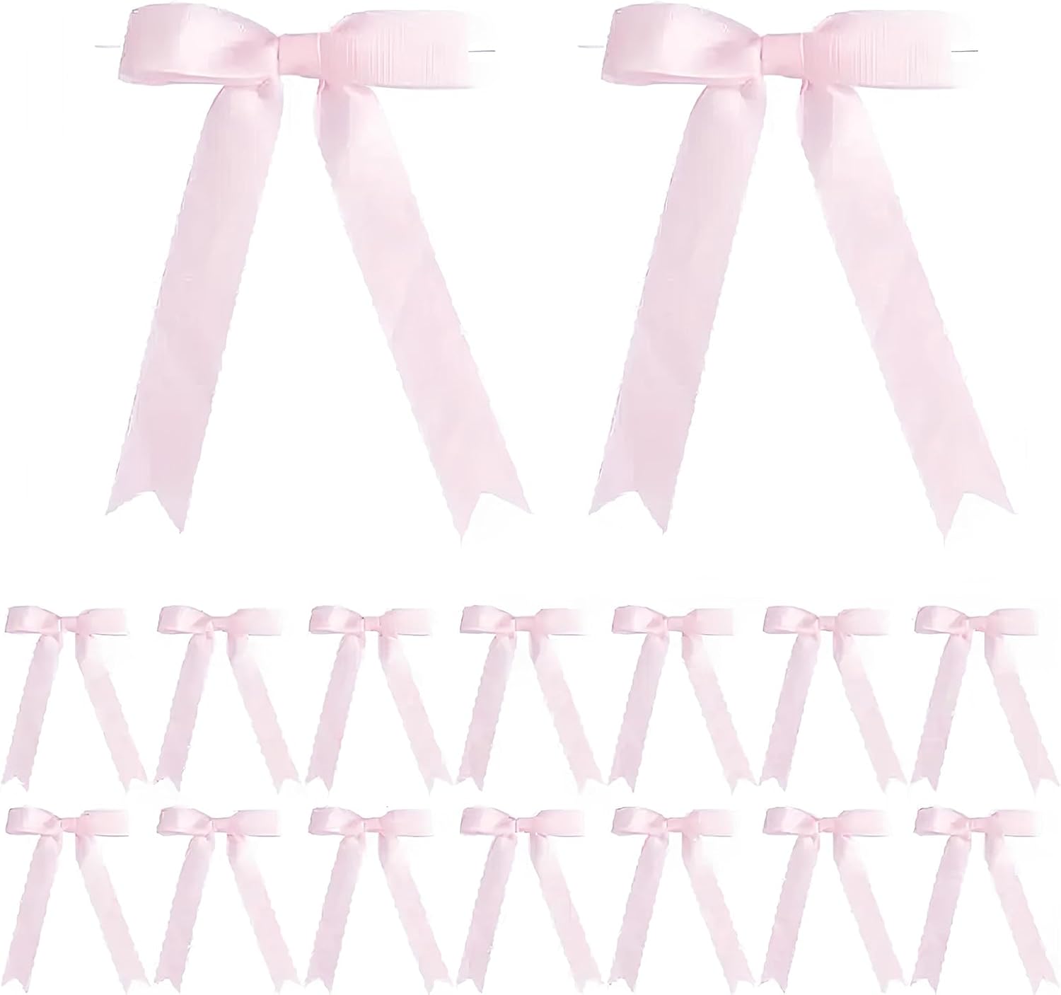 30 Pcs Satin Green Bows with Twist Tie, 5x7 Inchfor Gift Wrapping Cake Treat Bags Craft DIY Gift, Birthday Decorations, Balloons & Garland Home Decor image 5