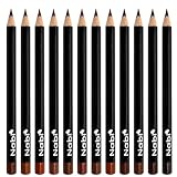 Nabi 12-Piece Brown Lip Liner Pencil Set - Assorted Brown Tones | Long-Lasting Creamy Formula | Lip Makeup Kit for Women