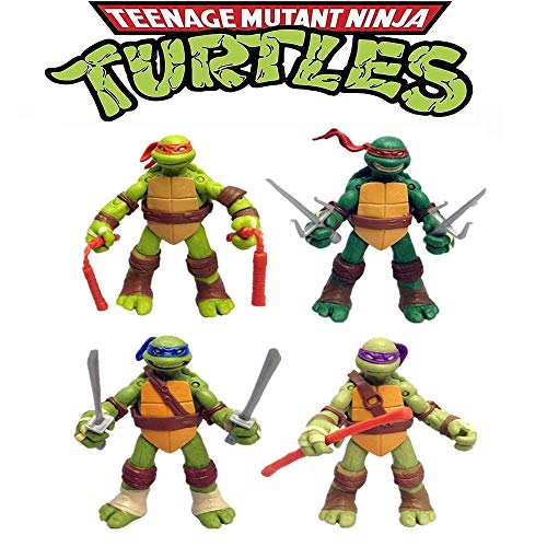 Ninja Turtles Set of 4 Pieces Teenage Turtles Action Figure Action Figures Ninja Turtles Toy Set-Teenage Mutant Ninja Turtle Action Doll for Children (1)