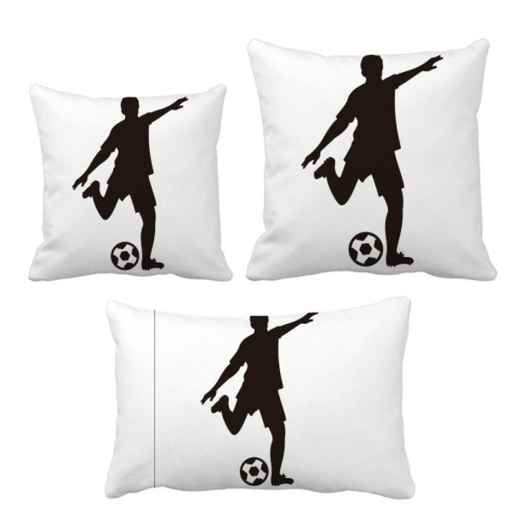 Housse de coussin de football pour décoration de canapé salon